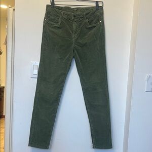 J. McLaughlin Lenni Velvet Jeans - Olive Green